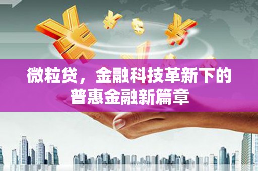 罗山微粒贷，金融科技革新下的普惠金融新篇章