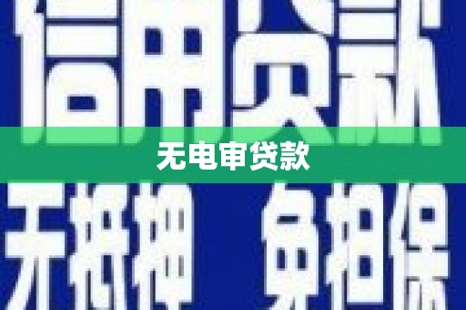 罗山无电审贷款