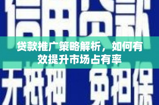 罗山贷款推广策略解析，如何有效提升市场占有率