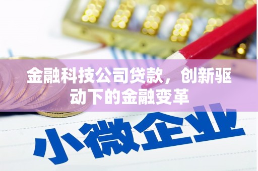 罗山金融科技公司贷款，创新驱动下的金融变革