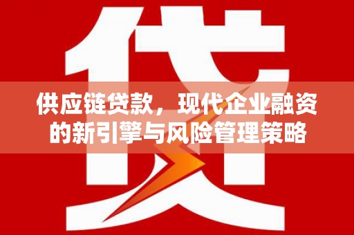 罗山供应链贷款，现代企业融资的新引擎与风险管理策略