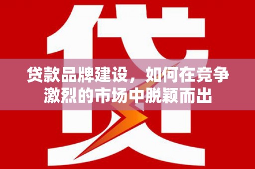 罗山贷款品牌建设，如何在竞争激烈的市场中脱颖而出