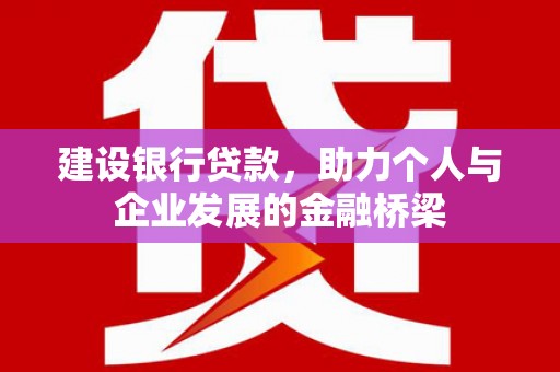 罗山建设银行贷款，助力个人与企业发展的金融桥梁