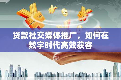 罗山贷款社交媒体推广，如何在数字时代高效获客