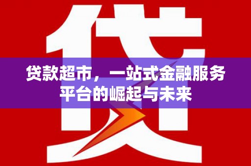 罗山贷款超市，一站式金融服务平台的崛起与未来