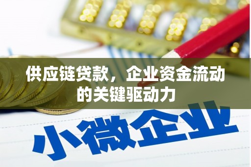 罗山供应链贷款，企业资金流动的关键驱动力