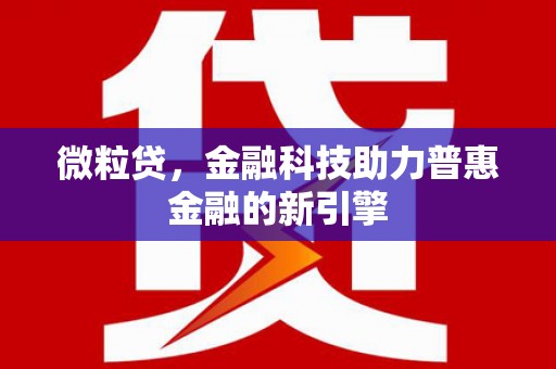 罗山微粒贷，金融科技助力普惠金融的新引擎