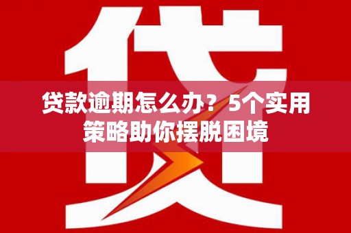 罗山贷款逾期怎么办？5个实用策略助你摆脱困境