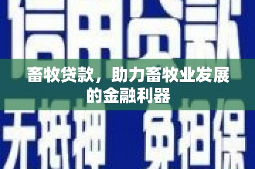 罗山畜牧贷款，助力畜牧业发展的金融利器