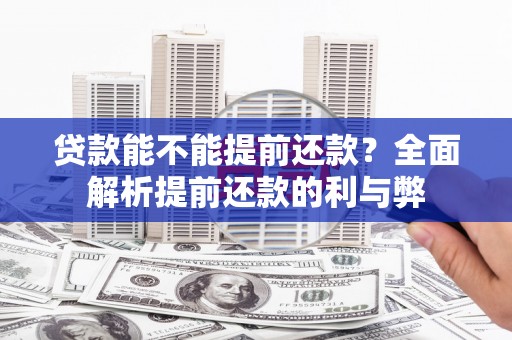 罗山贷款能不能提前还款？全面解析提前还款的利与弊