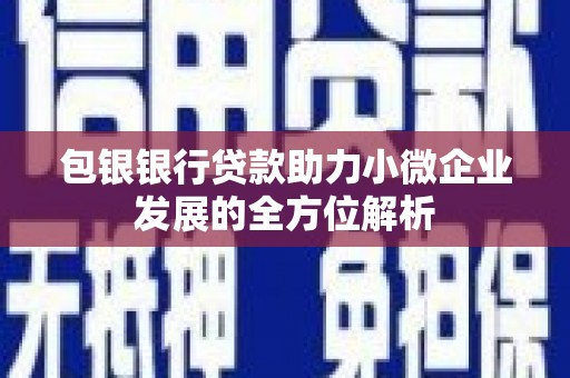 罗山包银银行贷款助力小微企业发展的全方位解析