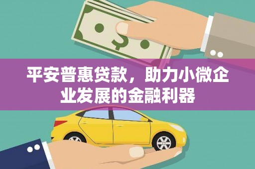 罗山平安普惠贷款，助力小微企业发展的金融利器