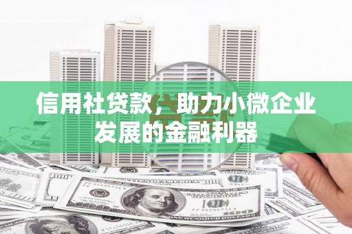 罗山信用社贷款，助力小微企业发展的金融利器