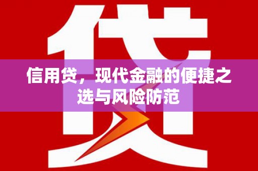 罗山信用贷，现代金融的便捷之选与风险防范