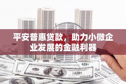 罗山平安普惠贷款，助力小微企业发展的金融利器
