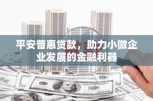 罗山平安普惠贷款，助力小微企业发展的金融利器