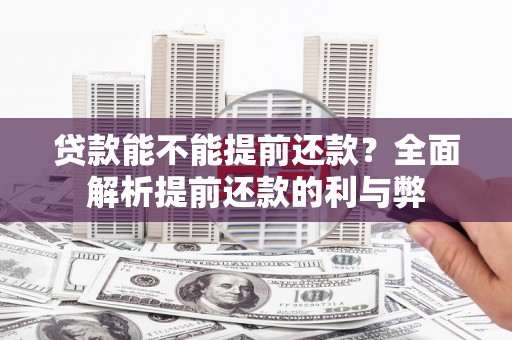 罗山贷款能不能提前还款？全面解析提前还款的利与弊