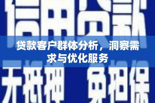罗山贷款客户群体分析，洞察需求与优化服务